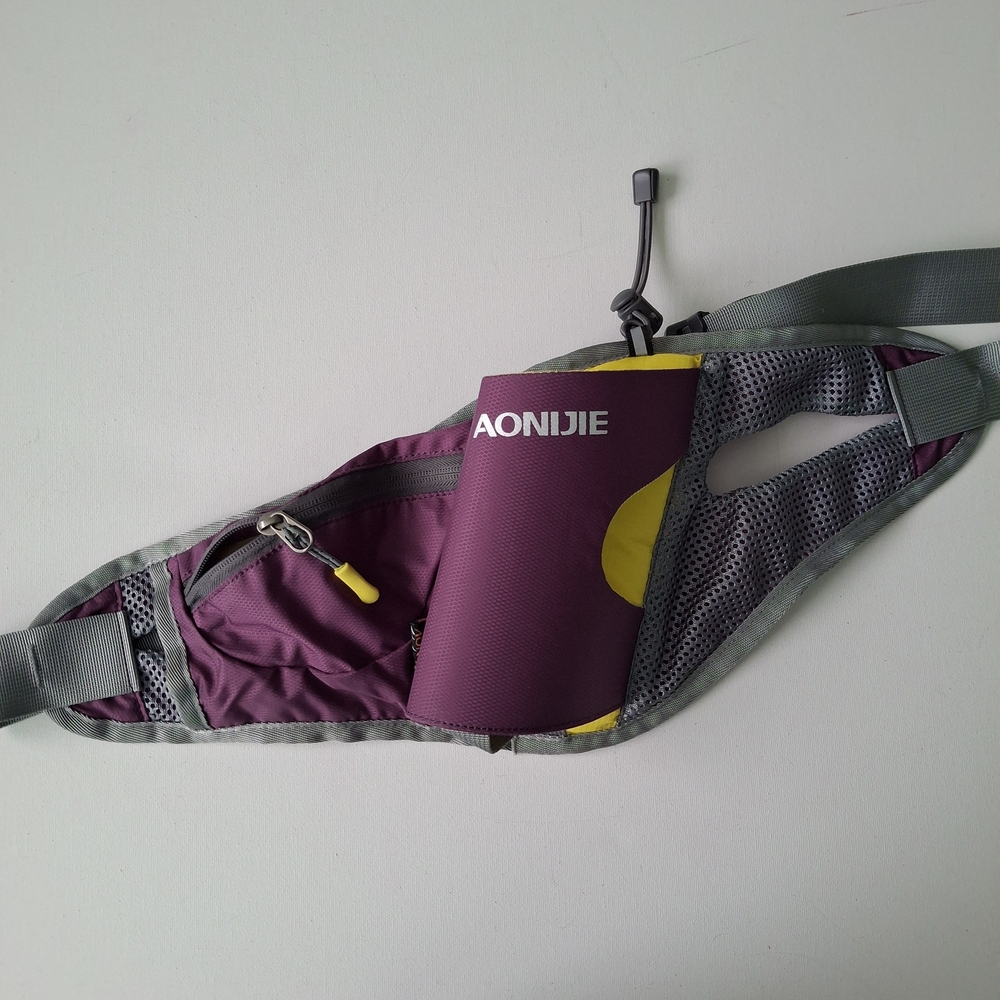 Plus size Purple and Gray Women or Men's Belt Bag Fanny Pack Wokout Unisex